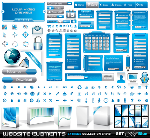 Vector Business Website Elemente Kit 03 website kit business   