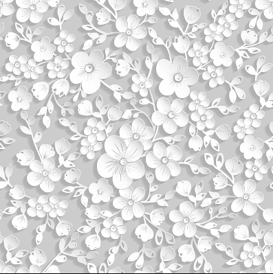 Papier blanc fleurs motif sans soudure vecvtor sans soudure papier motif fleurs blanc   