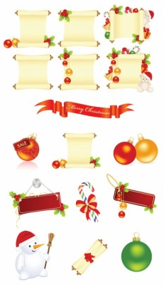 éléments décoratifs de Noël avec le vecteur de boules Noël décoratif babioles   