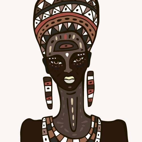 Vecteur de conception de femme africaine 10 femme africain   