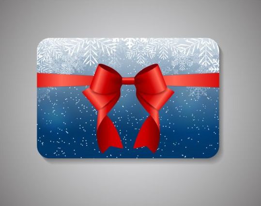 クリスマスギフトカードと赤の弓ベクトル 弓 クリスマス ギフト カード   