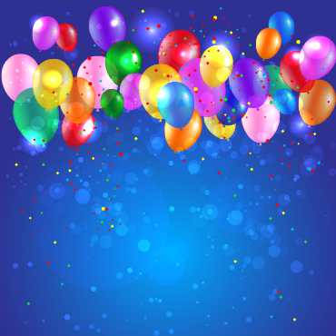 Confettis colorés avec le vecteur de fond de joyeux anniversaire 01 vecteur de fond joyeux anniversaire heureux fond coloré Anniversaire   
