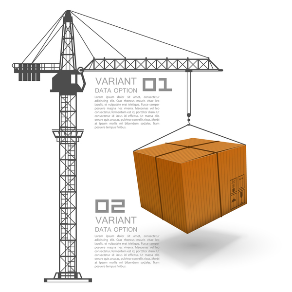 Kranaufzüge mit Containervektor Kran container Aufzüge   