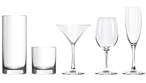 Verschiedene Glaskappen Vektormaterial Vektormaterial glass cup different   