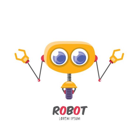 面白いロボット漫画ベクトルセット07 面白い 漫画 ロボット   