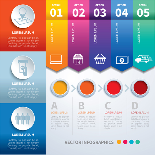 Infographies numérotées avec vecteur de bannières 01 numérotées infographies bannières   