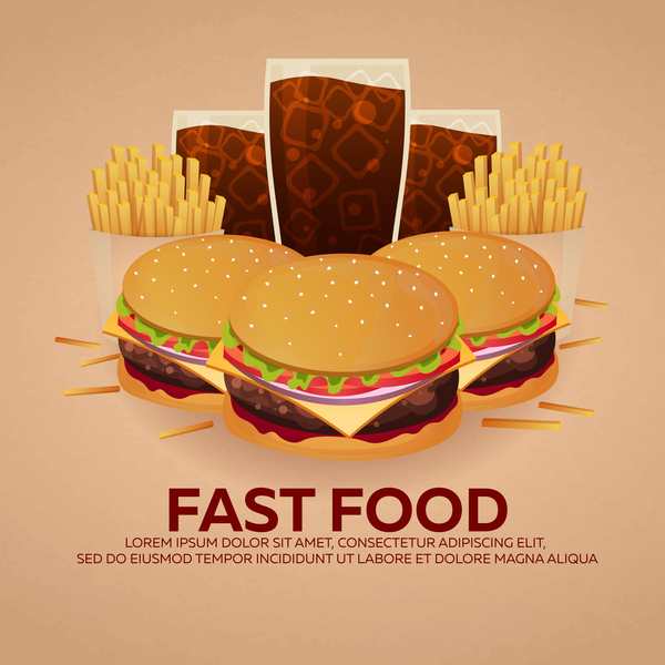 Poster Fast Food vecteur matériel 09 poster nourriture fast   