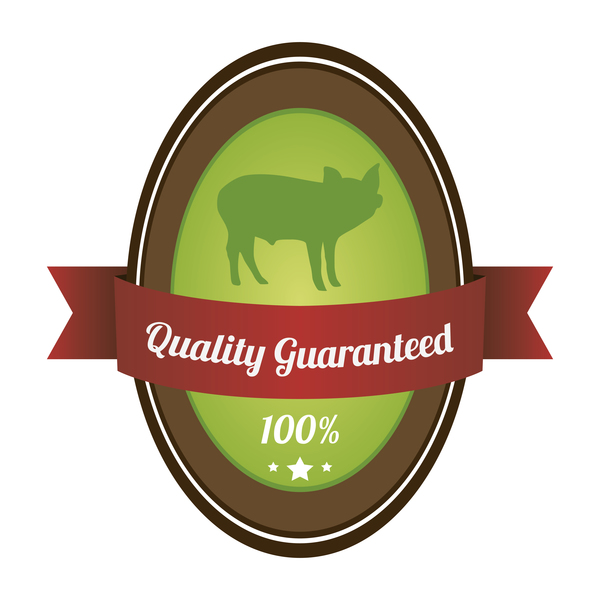 Qualitäts-Garnelenfarm-Etiketten Vector 04 Qualität Garnettener Etiketten Bauernhof   