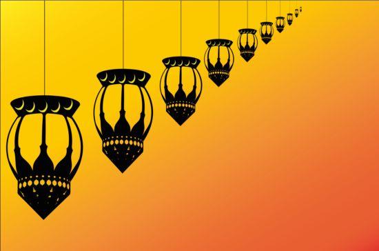 Ramadan Kareem Mareem mit Laternen-Hintergrundvektor 09 ramadan mubarek Laterne kareem Hintergrund   
