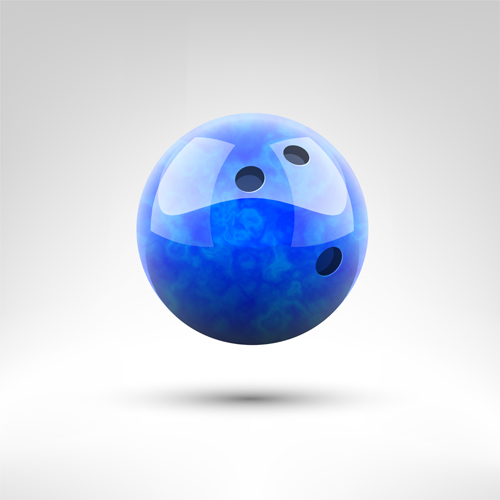 Conception réaliste de vecteur de boule de bowling 02 réaliste design bowling Boule   