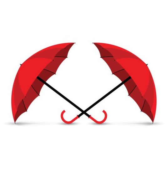 Roter Regenschirm vektorische Illustration 01 rot Regenschirm illustration   