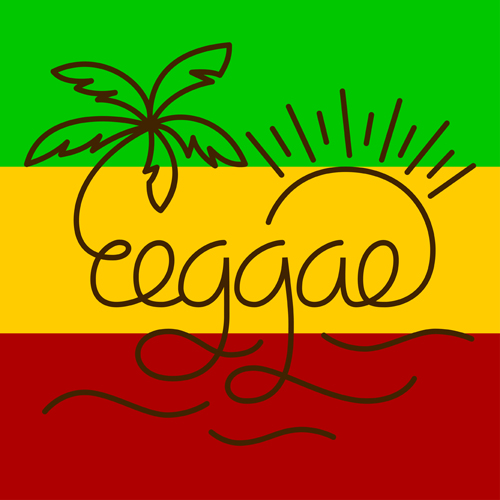 Reggae style texte Design vecteur 01 texte style Reggae design   