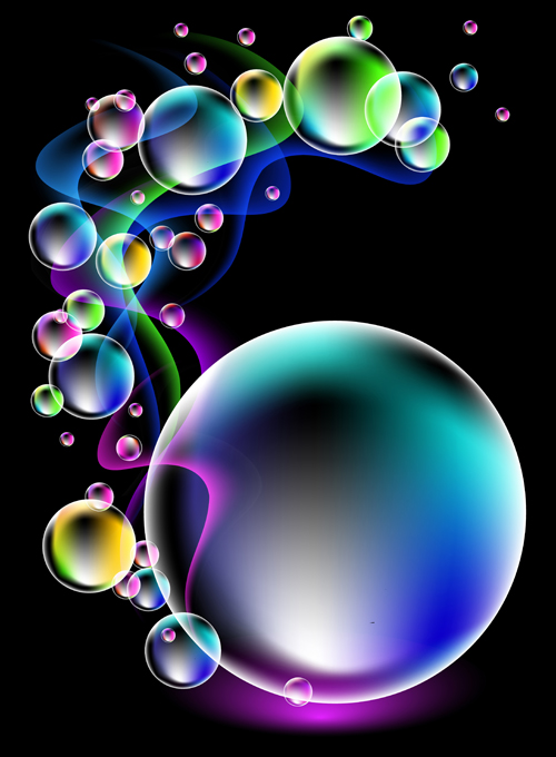 Glänzende bunte Blase mit abstraktem Hintergrund 02 shiny Hintergrund Bunt Blase abstract   