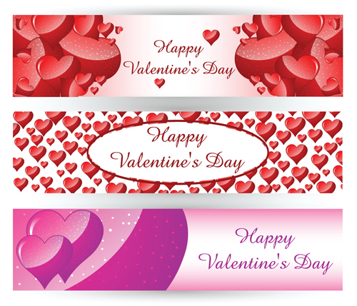 Valentinstag Banner entwerfen Vektor Valentine tag design banner   