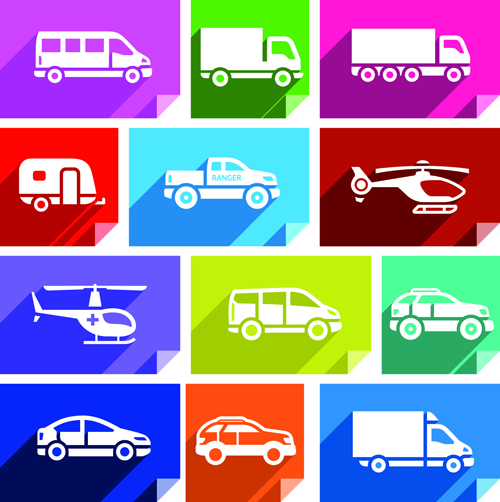 Verschiedene Transportsymbole setzen Vektor 04 Various transport icons icon   