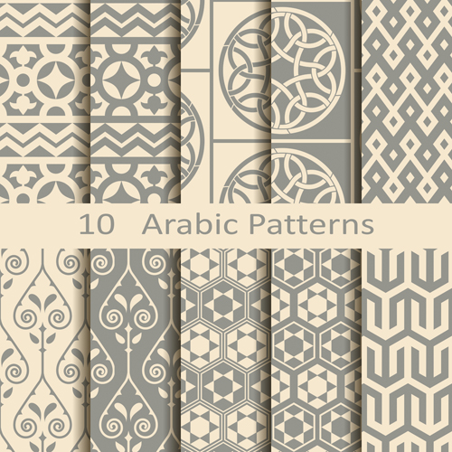 Vecteur de style arabe Seamless patterns 02 seamless patterns Arabe   