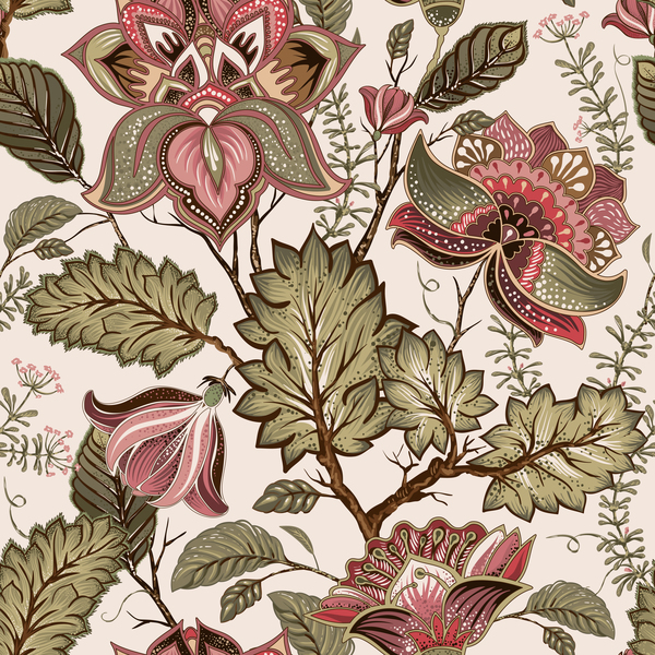 Fleur Vintage décoratif vecteur seamless pattern 06 vintage sans soudure motif fleur décoratif   