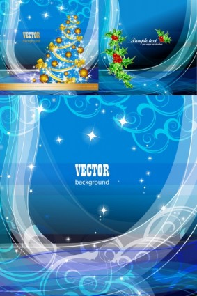 ブルースタイルクリスマスアート背景ベクトル 青 背景 美しい クリスマス   