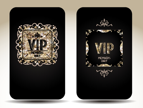 Luxuriöser VIP-Goldkarten-Vektoren 02 vip luxuriös Karte gold   