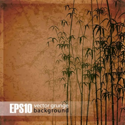 ヴィンテージ竹の森の背景ベクトル01 背景 竹 森 レトロフォント   
