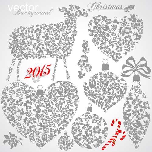 2015 Weihnachtsschmuck Elemente Design Vektor Weihnachten ornament 2015   