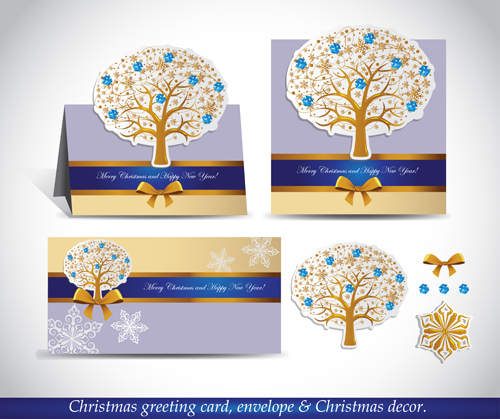 Weihnachts-Grußkarten-Umschlag mit Weihnachts-Ziervektor 05 Weihnachten envelope dekorativ card Begrüßung   