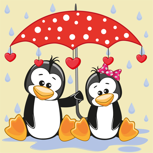 Niedliche Tiere und Regenschirm-Karikaturenvektor 12 umbrella Tiere niedliche Tiere cartoon   