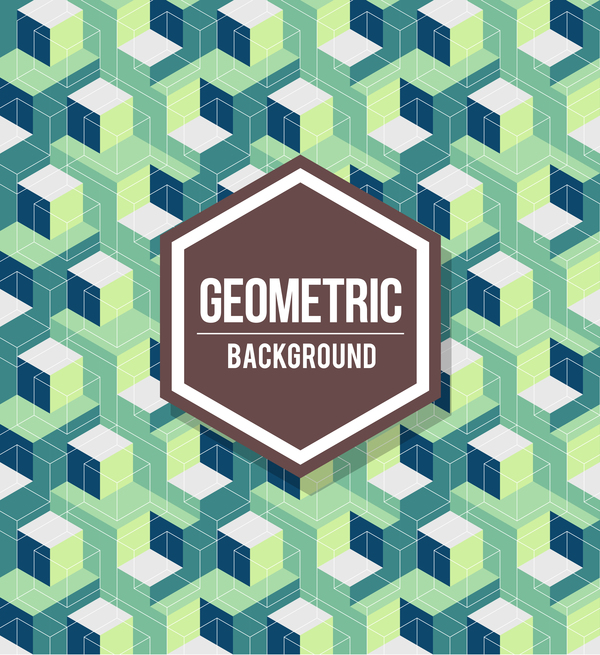 Geometrisches Muster mit Retro-Hintergrundvektor 12 Retro-Schrift Muster Geometrische   