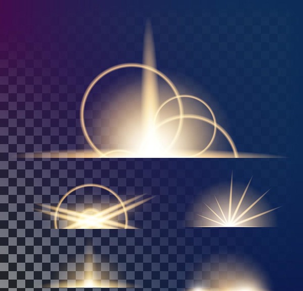 Glühende Effekt-Illustrationsvektor Set 07 Wirkung Glühen   