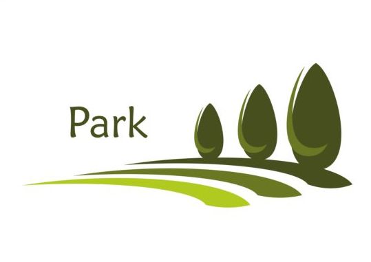 Ensemble de vecteurs de logo de parc vert 11 vert parc logo   