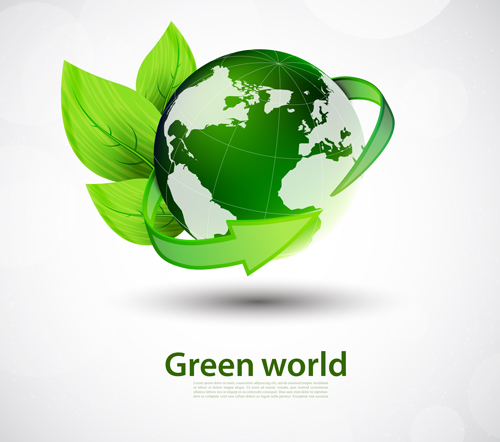 緑の世界とエコ背景ベクトル01 背景 ワールド グリーン エコ   