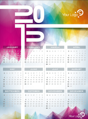 Gitterkalender 2015 mit abstraktem Hintergrundvektor 06 Kalender grid 2015   