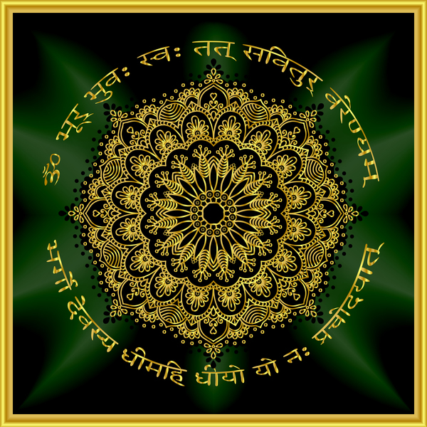 Mandala motif doré décor vecteur 13 or motif Mandala decor   