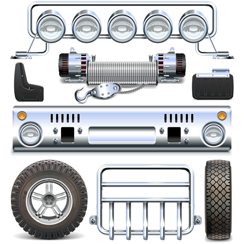 Offroad Car Spares vector Offroad Ersatzteile auto   