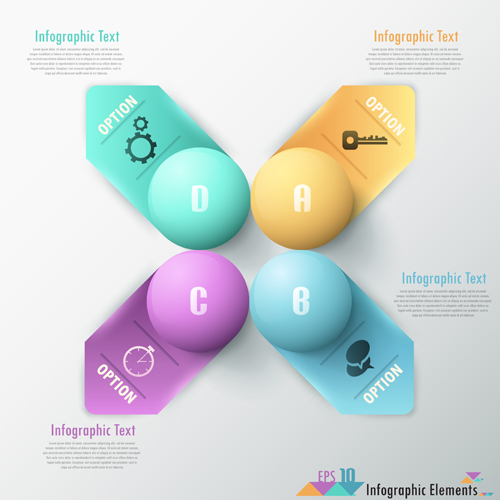 Option éléments infographiques vecteurs modèle 08 Option infographies elements   