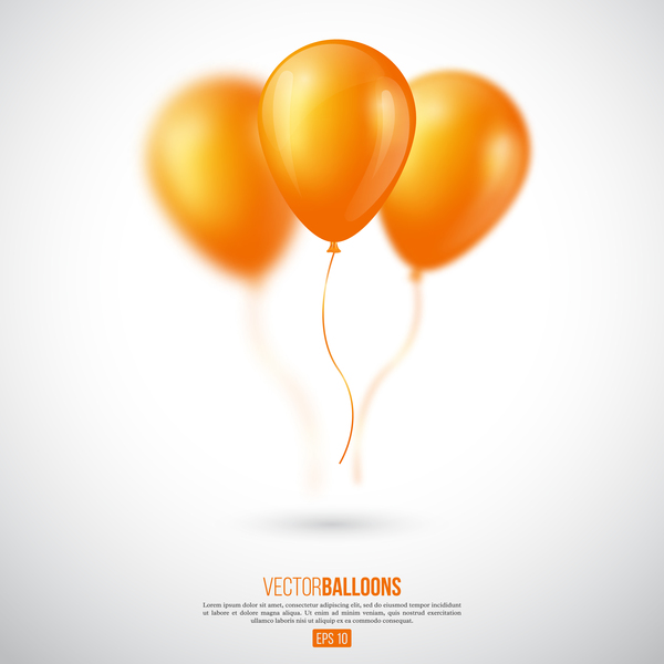 Vecteur d’illustration de fond orange de ballon orange ballon   