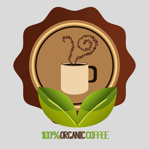 Logos de café bio desgin vecteur 08 logos desgin cafe bio   