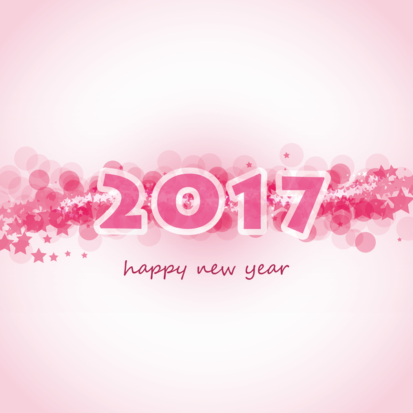 Rosa 2017 Neujahrshintergrund mit abstraktem Vektor Zusammenfassung pink Neu Jahr 2017   