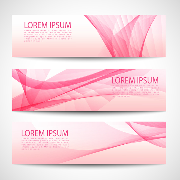 Pink Banner abstrakten Vektor 06 pink banner abstract   