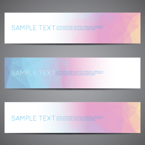 Polygonaler moderner Banner-Vektor-Set 12 polygonal modern banner   