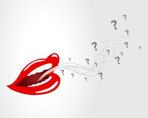 Rote Lippen mit Fragezeichen Vektor 01 rot mark Lippen Frage   