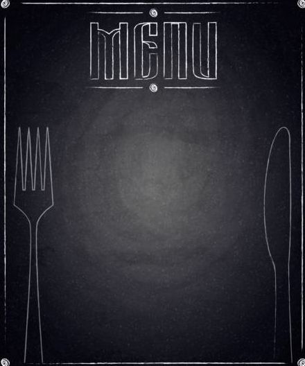 Menu de restaurant avec le vecteur de fond de tableau noir 08 Tableau noir restaurant menu fond   