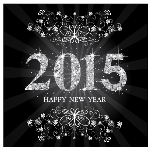 Ensemble de 2015 nouvelle année vecteurs Design 08 nouvel an année 2015   