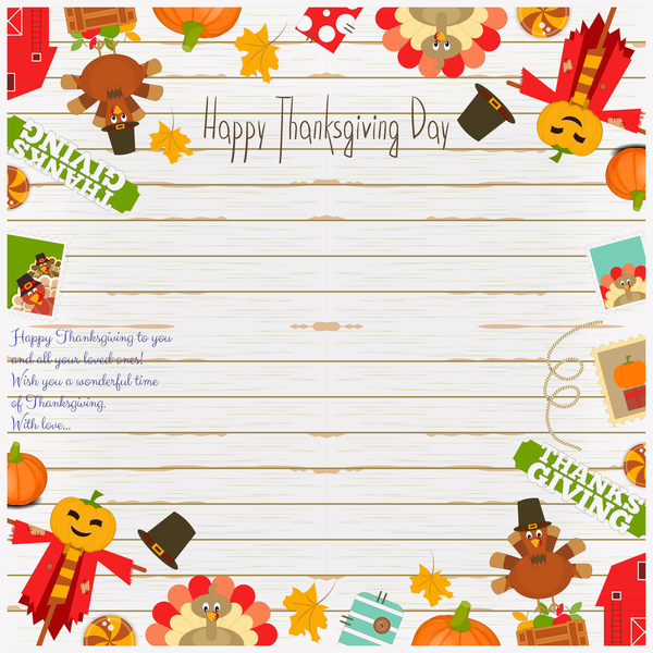 Thanksgiving Frame Vektormaterial Rahmen Danksagung   