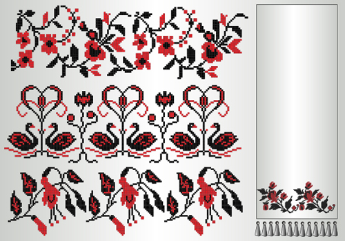ウクライナスタイル刺繍パターンベクトル10 刺繍 パターン スタイル ウクライナ語   