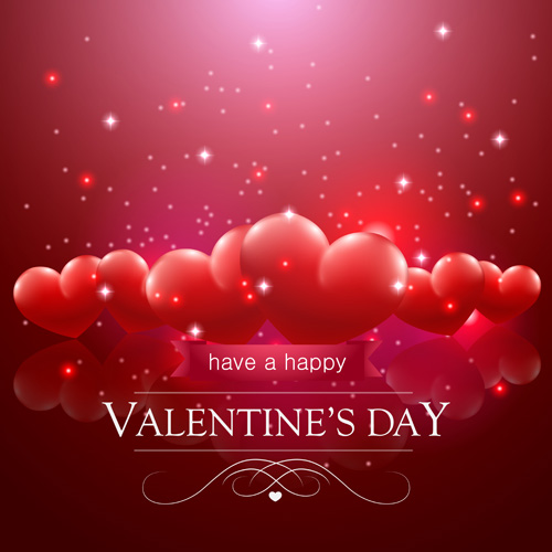 Valentinstag rote Herz-Hintergrund Kunst Vektor 03 Valentine tag rot Hintergründe Herz   