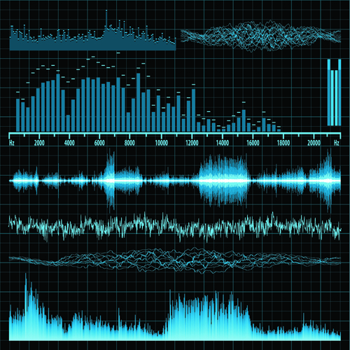 Vector Audio-Wellen Hintergrundgrafik 01 background Audio wave audio   