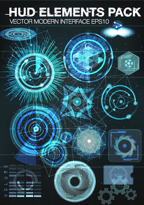 Vector moderne Infografiken HUD-Elemente Vektor 06 moderne Infografik hud Elemente   