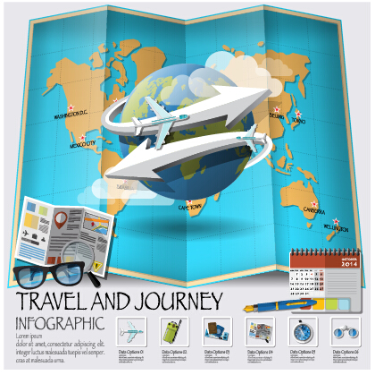 Weltreisende Infografie-Vektor Set 05 Welt Reisen Infografik   