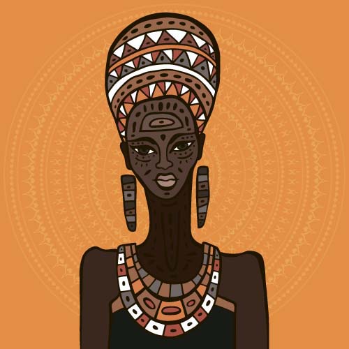 Vecteur de conception de femme africaine 09 femme africain   